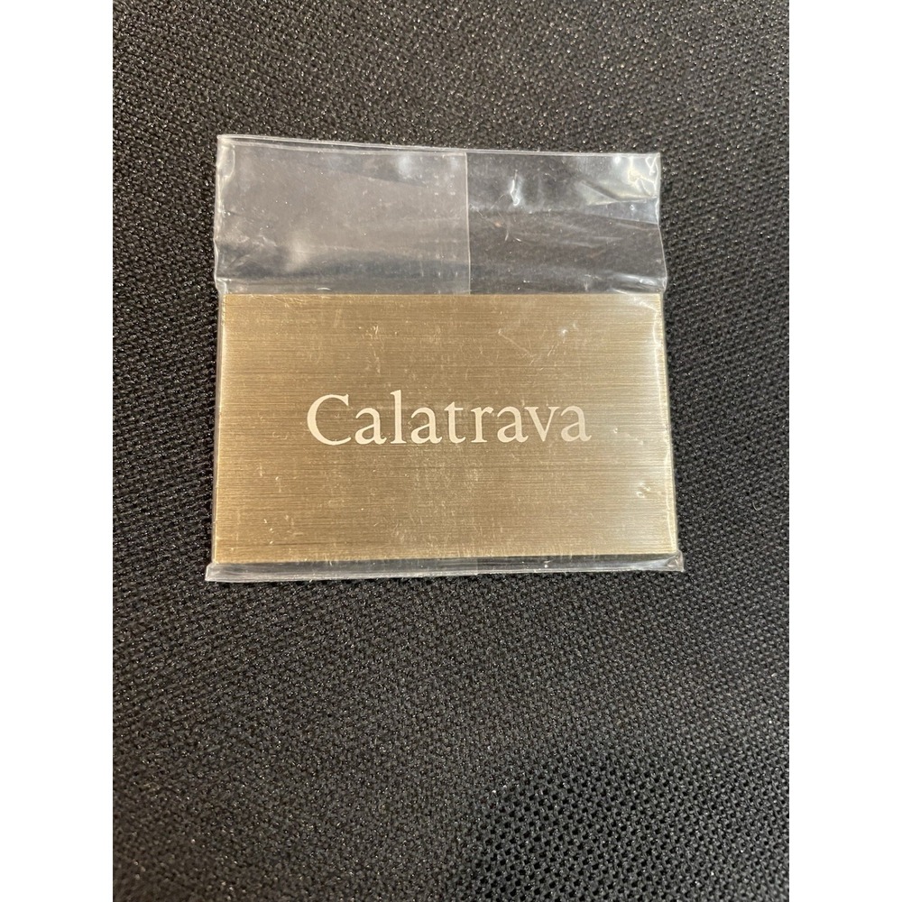 Patek Philippe Watch Display Plaque Brass, "Calatrava " Sign